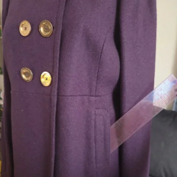 Juicy Couture Purple Pea Coat - Picture 3 of 11